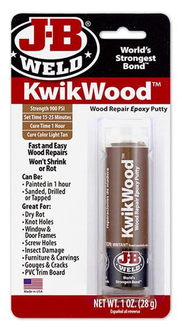 JB Weld KwikWood Epoxy Putty Stick Fast & Easy Wood Repair Adhesive 8257
