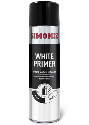 Simoniz White Primer Acrylic Spray Paint 500ml SIMP12D