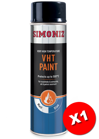 Simoniz Very High Temperature Matt Blue VHT Spray Paint 500ml SIMVHT24D