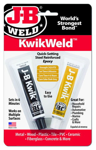 JB Weld KwikWeld Quick Setting Cold Weld Steel Reinforced Epoxy 8276