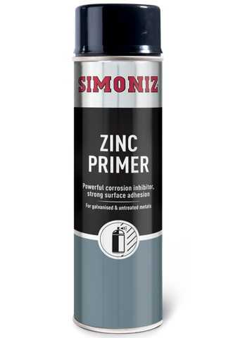 Simoniz Zinc Primer Acrylic Spray Paint 500ml SIMP10D