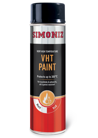 Simoniz Very High Temperature Matt Red VHT Spray Paint 500ml SIMVHT23D