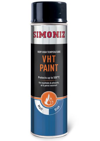 Simoniz Very High Temperature Matt Blue VHT Spray Paint 500ml SIMVHT24D