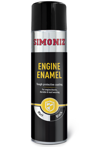 Simoniz Engine Enamel Gloss Black Acrylic Spray Paint 500ml SIMVHT32D