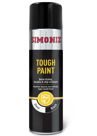 Simoniz Tough Gloss Black Spray Paint 500ml SIMVHT52D