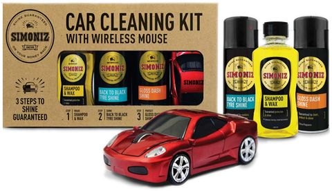 Simoniz Car Valeting Gift Pack + Wireless Supercar Mouse SAPP0142A