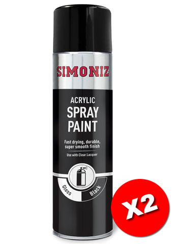 Gloss black spray on sale paint
