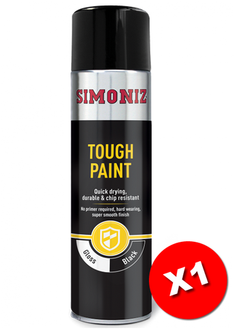 Simoniz Tough Gloss Black Spray Paint 500ml SIMVHT52D