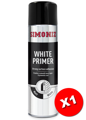 Simoniz White Primer Acrylic Spray Paint 500ml SIMP12D